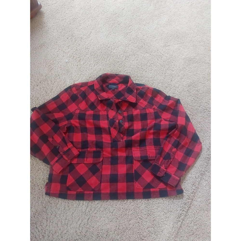 Womans Plaid Flannel From Jcrew, New Without Tags, XxL